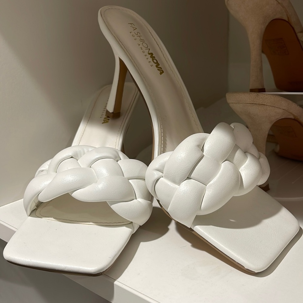 White Fashion Nova Heels